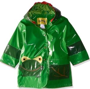 Kidorable green frog rain coat 3T